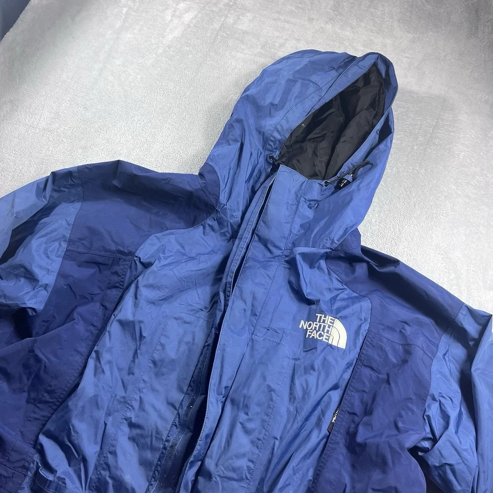 Vintage‎ The North Face Jacket Mountain Parka Mens XL Blue Gore-Tex Hood Zip 90s